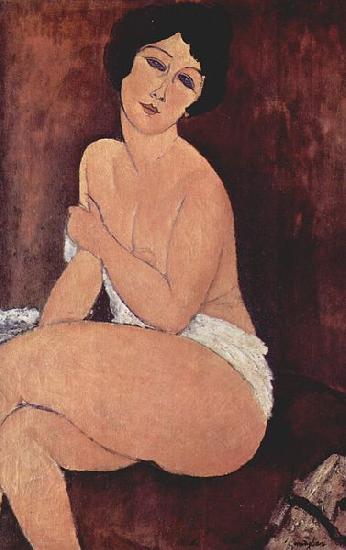 Amedeo Modigliani Sitzender Akt auf einem Sofa Sweden oil painting art